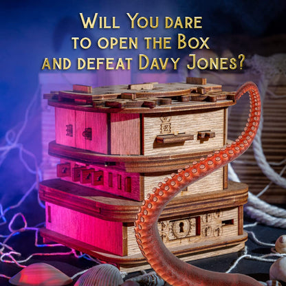 Cluebox - Davy Jones Locker - Escape Room Game - Puzzle Box - Gift Box - 3D Wooden Puzzle for Adults - Wooden Jigsaw - Brain Teaser - Birthday Gift Gadget for Men - Money Box