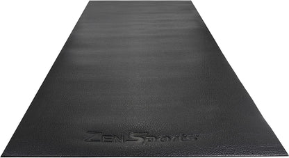 Exercise Equipment Mat Treadmill Mat 8X3 Ft Floor Mat High Density Fitness Gym Mat for Indoor Bike Cycling Mat,Jump Rope Mat,Elliptical Mat,Hard Floor Carpet Protection Black