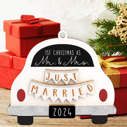 First Christmas Married Ornament 2024, Our First Christmas as Mr and Mrs Christmas Ornament - Bridal Shower Gift, Marriage Gifts, Wedding Gifts for Couples, Gifts for Newlyweds