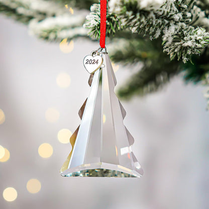 Clear Crystal Hummingbird Christmas Ornament Hummingbird Christmas Tree Ornaments Crystal Sun Catcher Hanging Gifts for Mother Lady Animal Lovers