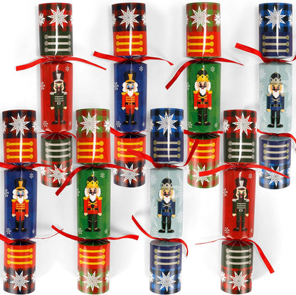 8 Pack Christmas Party Favor Non-Snap Nutcrackers Design Party Table Favors with Holiday Party Favor Supplies for Kids and Adults, Christmas Parties, Dinners and Holidays