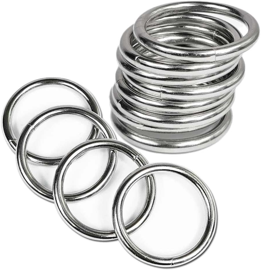 Metal Rings for Macrame Metal Rings for Crafts 2 Inch for Macrame Plant Hangers Dog Collars 10 Pack 5Mm Thick Welded Heavy Duty Metal O Rings 2 in Buckle for Macrame Ring 50Mm O Rings Metal