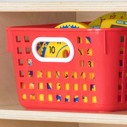 Plastic Book Storage Baskets for Classroom or Home Use - Rainbow Colors - 11" X 7.5" (Set of 6) Office Organization, Toy Bins