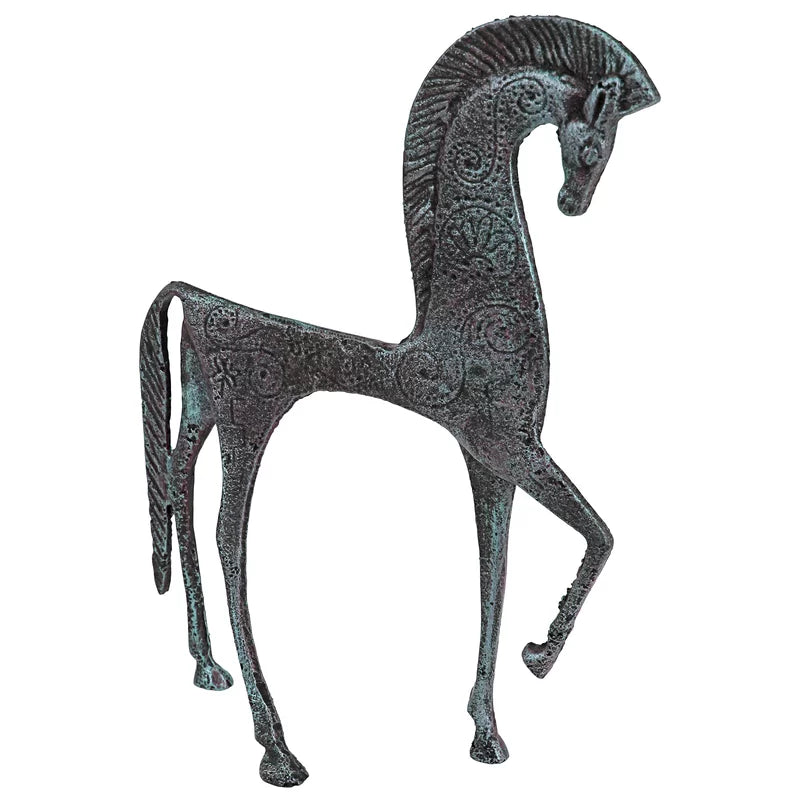 Greek Ironwork Spartan Horse Figurine