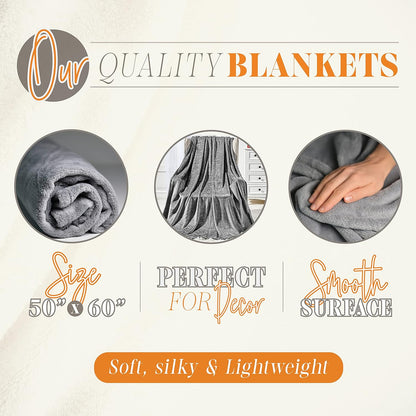 Lightweight Throw Blanket- Halloween Themed, Soft, Cozy and Plush- Perfect for Lounging This Spooky Season, 50 X 60 Inches, Skull & Bones