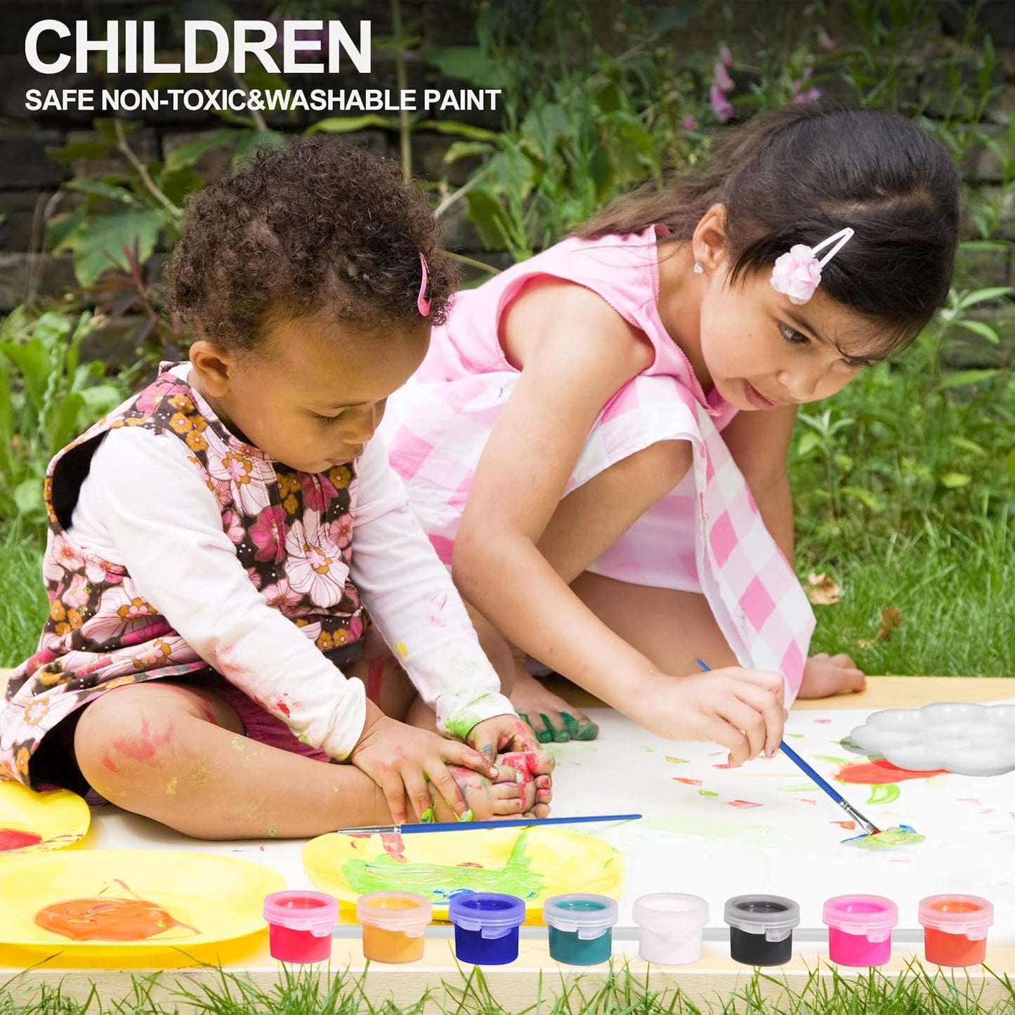 Acrylic Paint Set,Acrylic Paint Strips Set for Kids&Adults,With Lids Craft Mini Paint Strips,15 Set 8 Colors Washable Filled Paint,Creative Paint Pots,For Children Handcraft Painting Art Supplie (15)