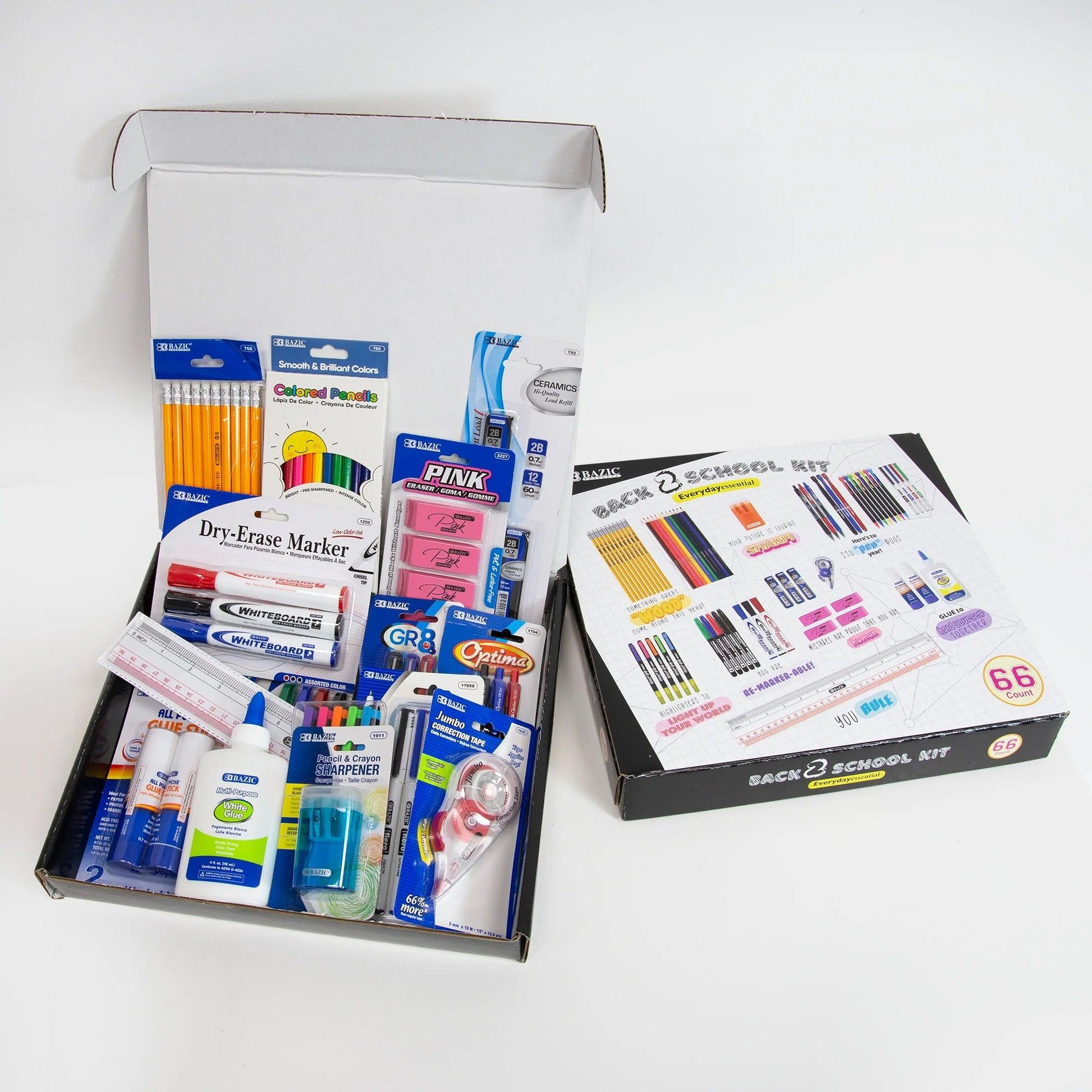 Back To School Kit, 66 Pieces - Loomini