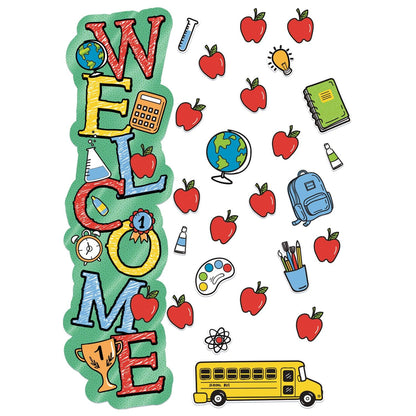 Back to School Welcome All-In-One Door Decor Kit, 40 Pieces Per Set, 2 Sets - Loomini