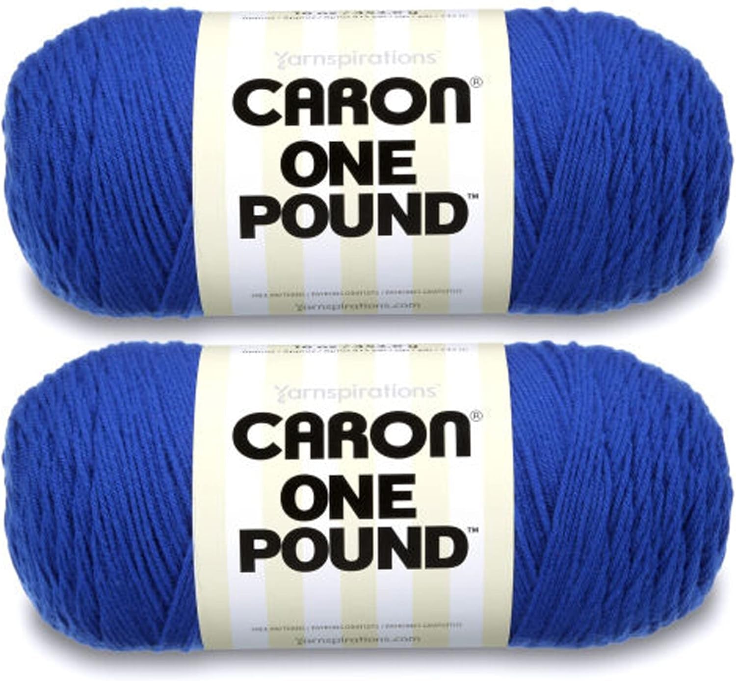 One Pound White Yarn - 2 Pack of 454G/16Oz - Acrylic - 4 Medium (Worsted) - 812 Yards - Knitting/Crochet