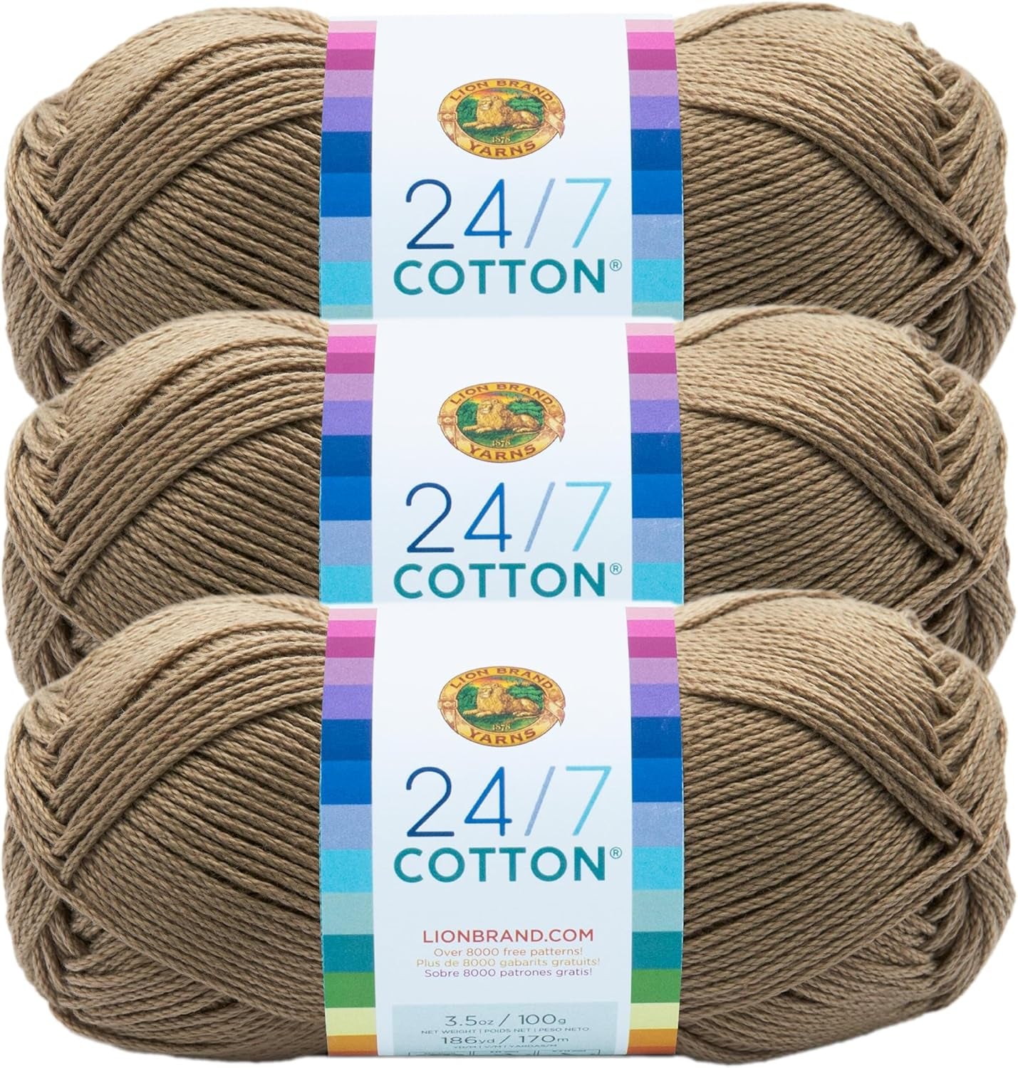 (1 Skein) 24/7 Cotton® Yarn, White