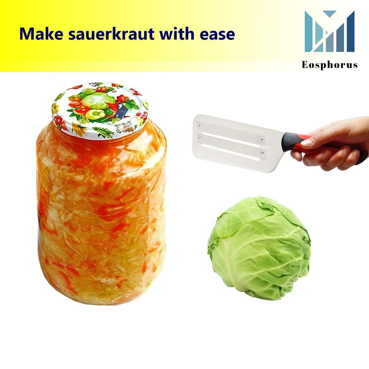 Cabbage Shredder Cabbage Slicer Knife Cabbage Cutter for Sauerkraut Coleslaw