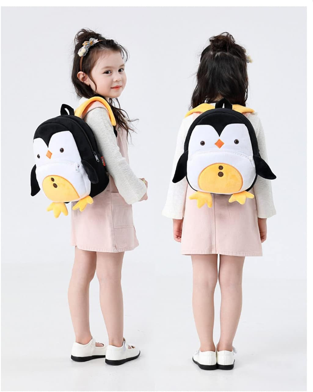 Toddler Backpack for Boys and Girls, Cute Soft Plush Animal Cartoon Mini Backpack Little for Kids 2-6 Years (Girl Green)