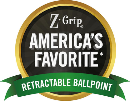 Pen Z-Grip Retractable Ballpoint Pen, Medium Point, Black Ink, 18-Pack, Model Number: 22218