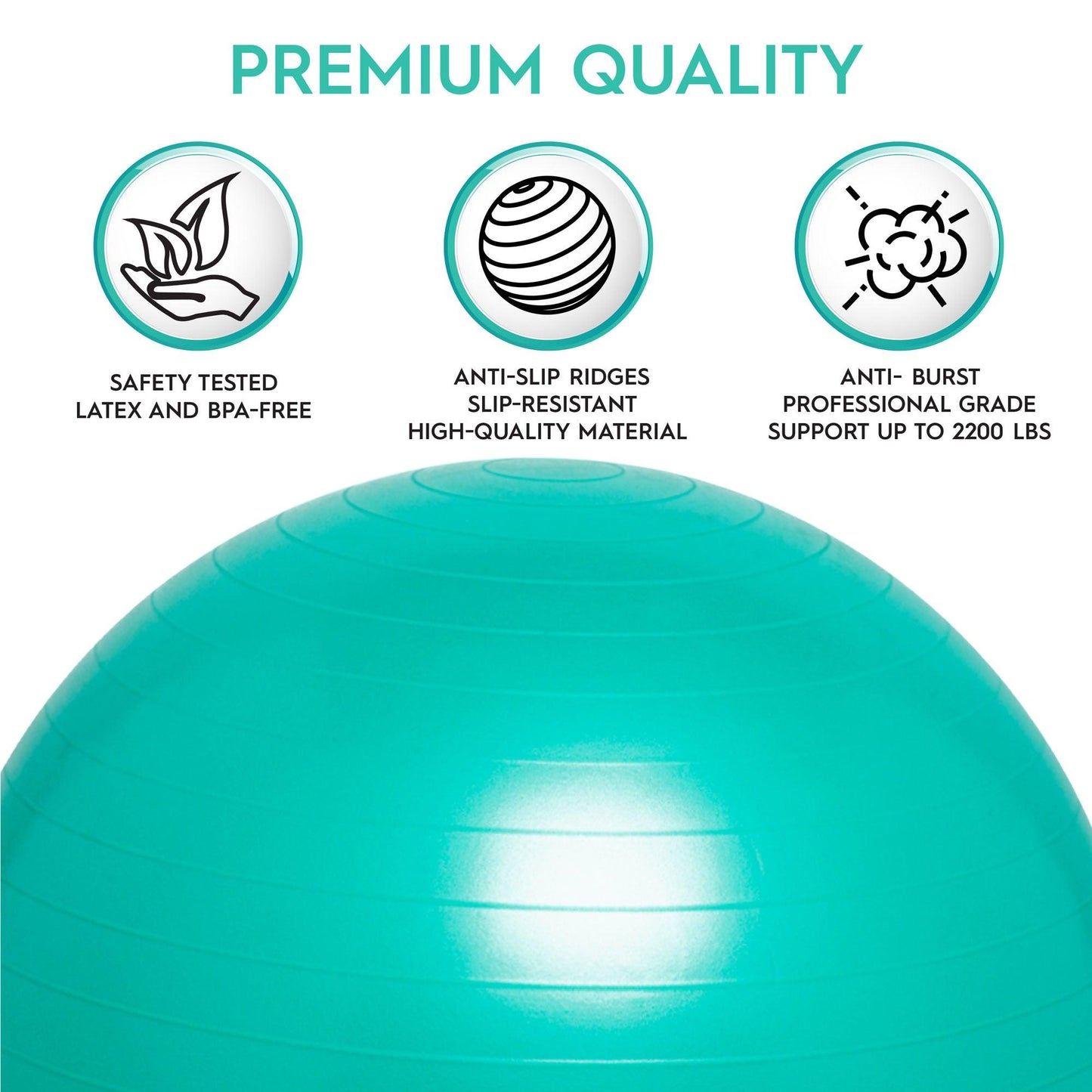 Balance Ball, 55cm, Mint - Loomini