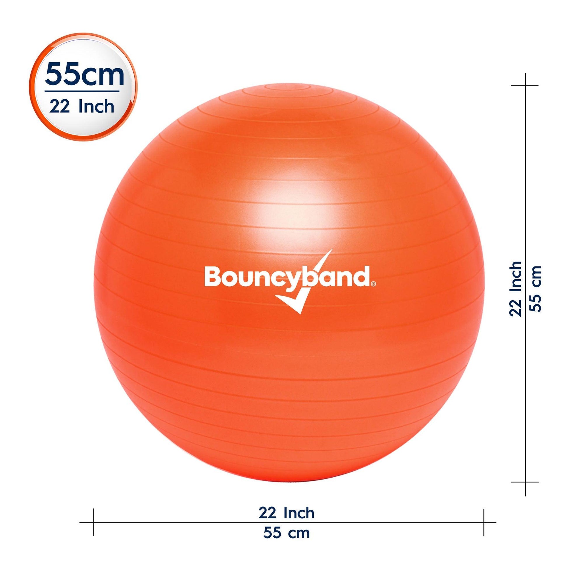 Balance Ball, 55cm, Orange - Loomini