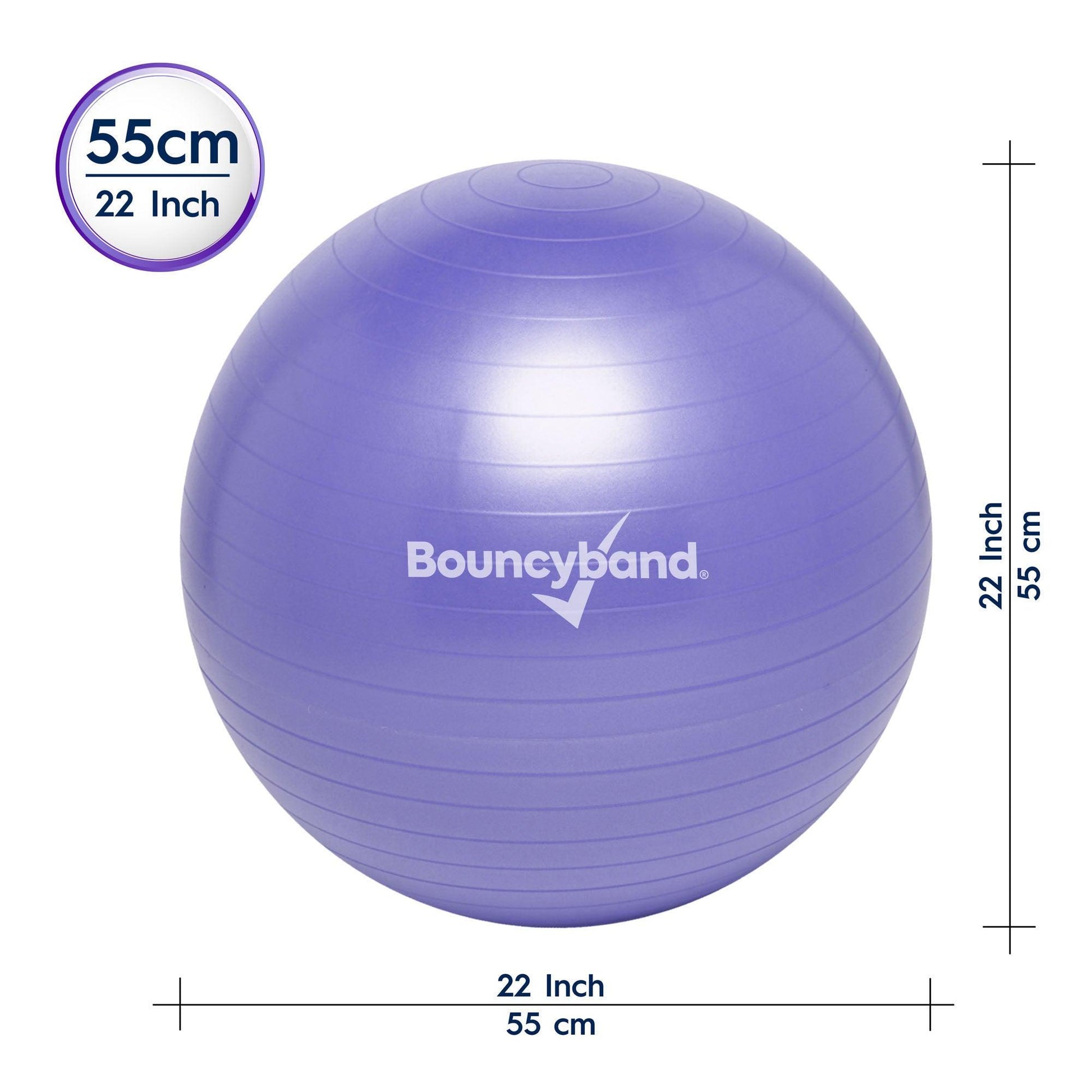 Balance Ball, 55cm, Purple - Loomini