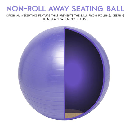 Balance Ball, 55cm, Purple - Loomini