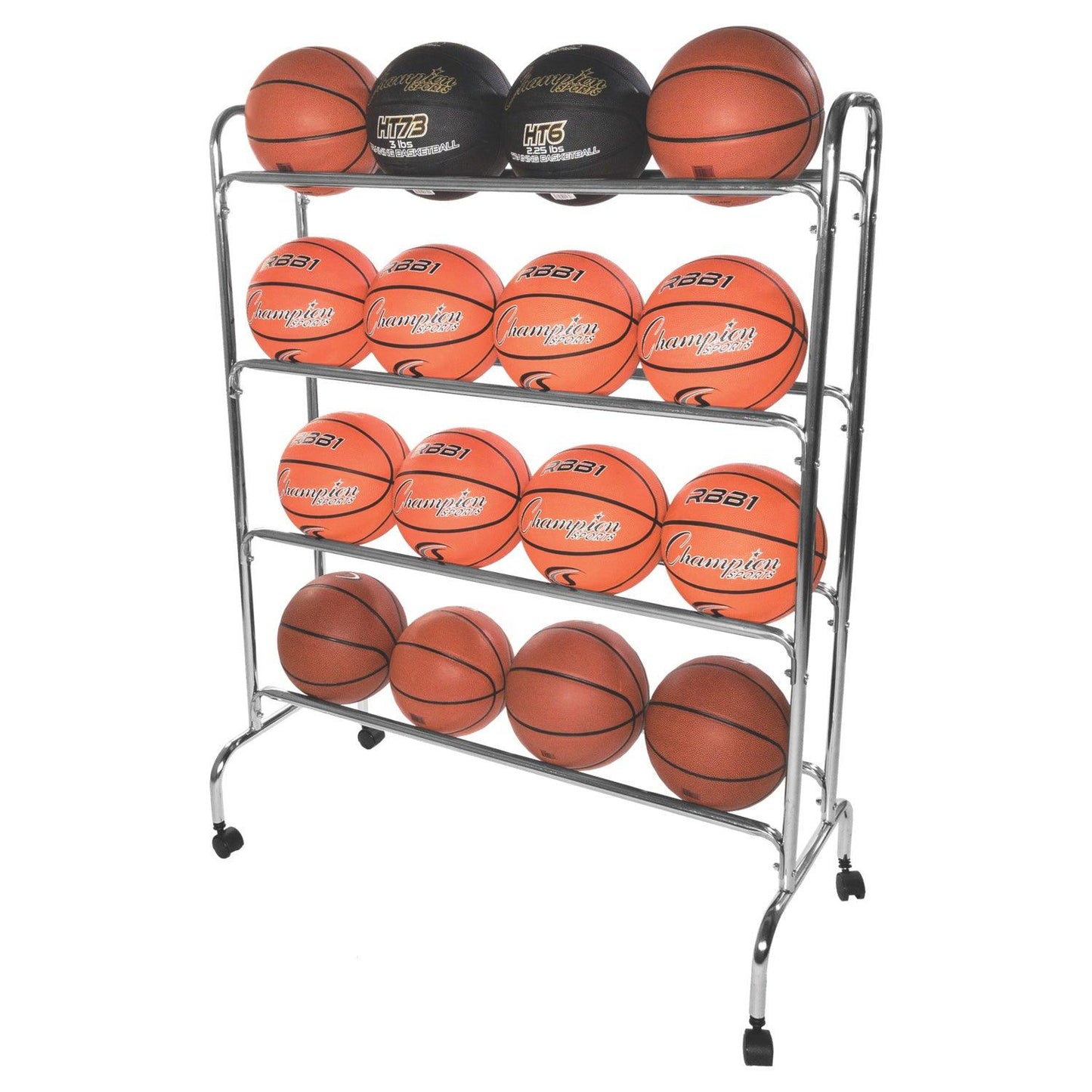 Ball Cart, 4 Tier, Holds 16 Balls - Loomini