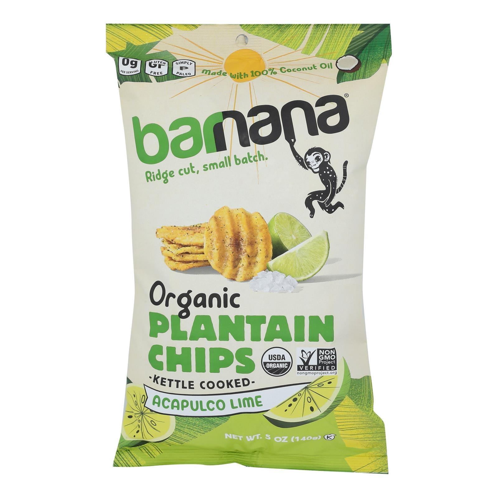 Barnana - Plntn Chips Acaplco Lme - Case Of 6-5 Oz - Loomini