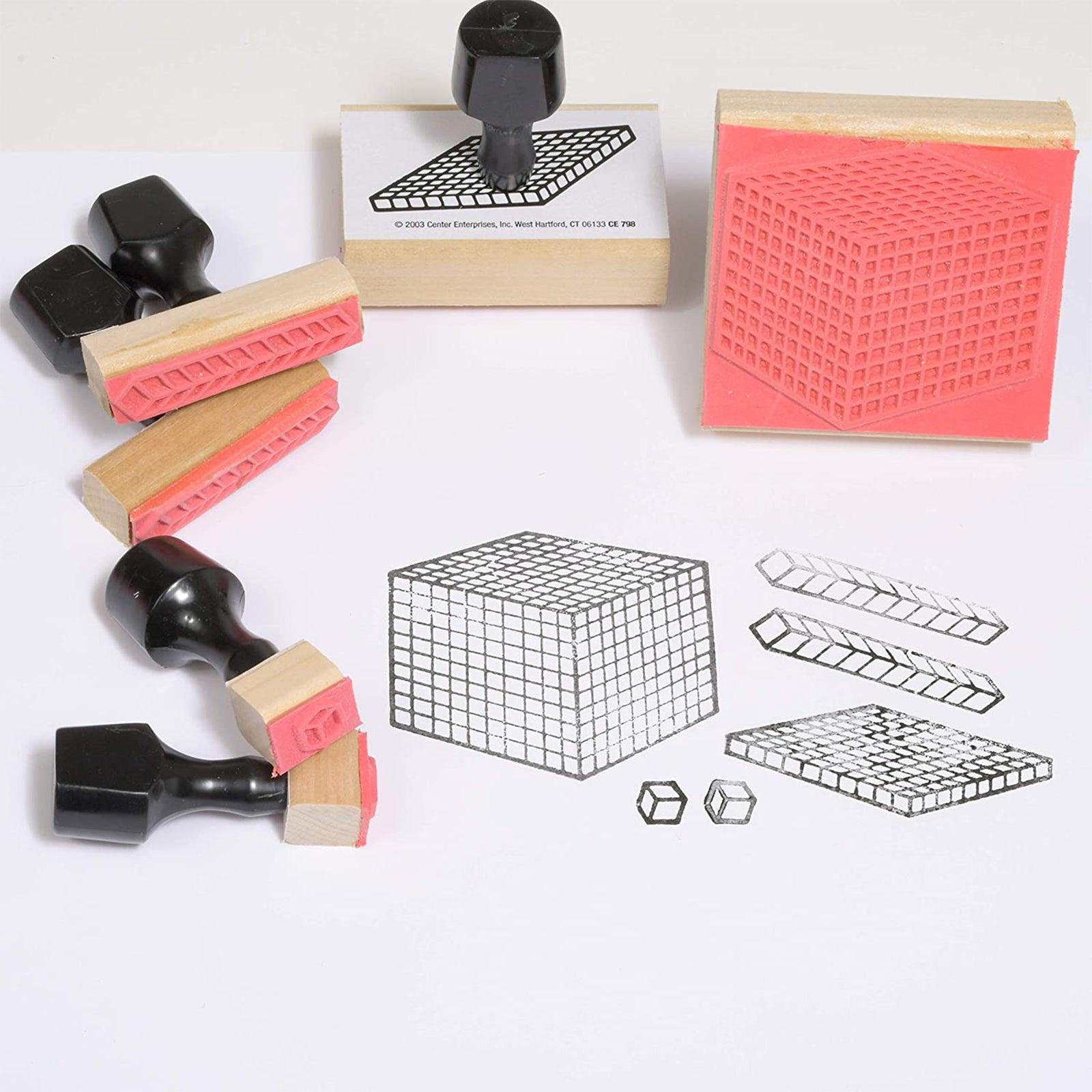 Base 10 Block Stamps - Set of 6 - Loomini