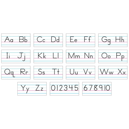 Basic Alphabet Zaner-Bloser Manuscript Bulletin Board Set - Loomini