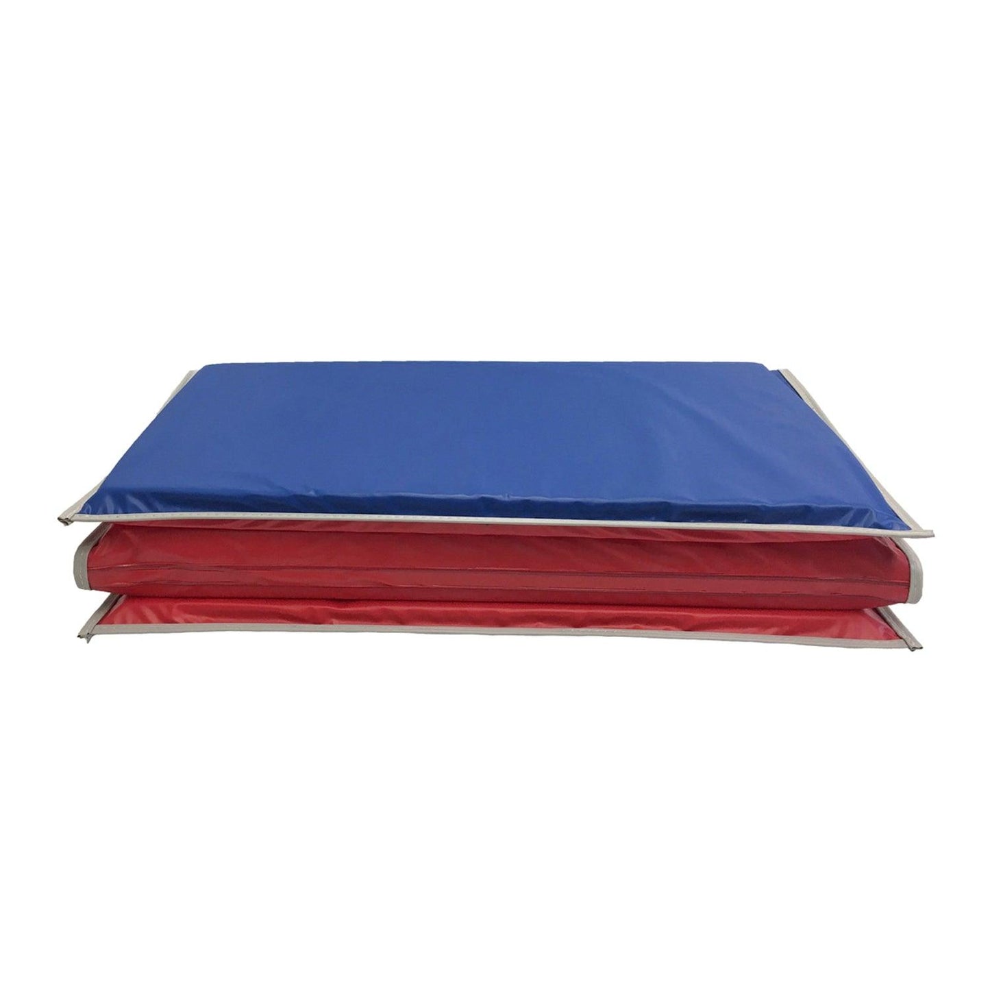 Basic KinderMat, 1" Thick, Red/Blue with Gray Binding - Loomini