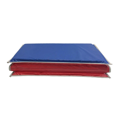 Basic KinderMat, 1" Thick, Red/Blue with Gray Binding - Loomini