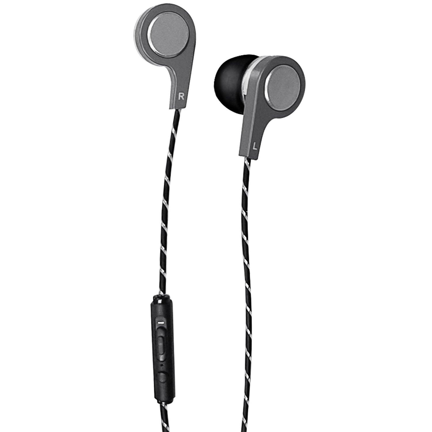 Bass13™ Metallic Earbuds with Mic & Volume Control, Pack of 2 - Loomini