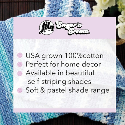 SUGAR N CREAM CONES White Yarn - 1 Pack of 14Oz/400G - Cotton - #4 Medium - 706 Yards - Knitting/Crochet