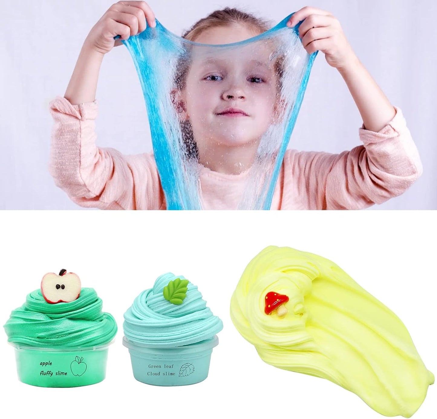 Butter Slime Kit, 1 Pack 60Ml Slime Sludge Toy with Charm Fruits Scented Stress Relief Sensory Toy K Slime