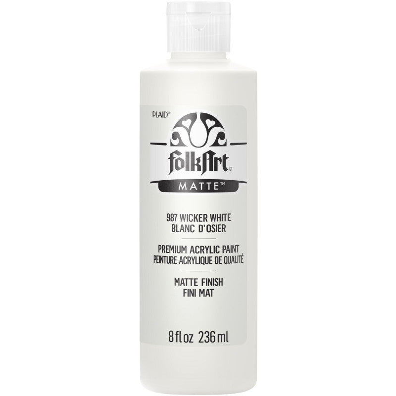 Acrylic Paint Matte, 8oz., Wicker White