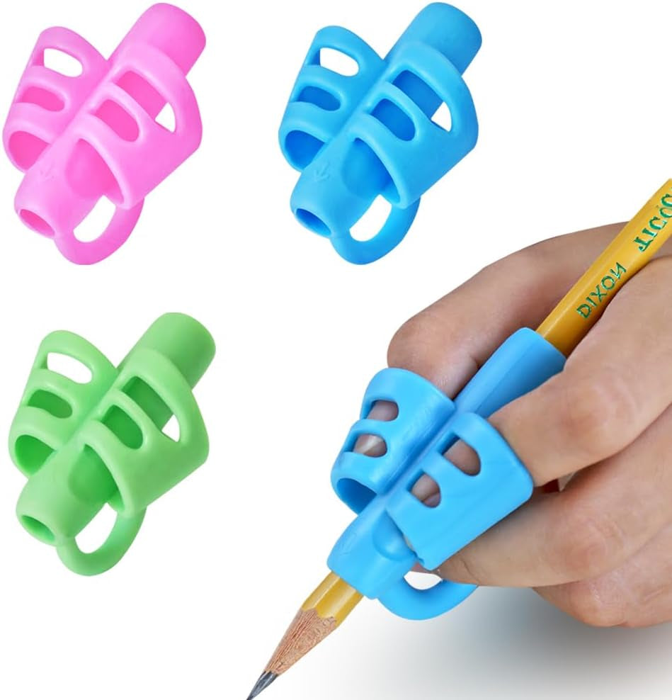 Pencil Grips for Kids Handwriting Pencil Gripper Pencil Holder Posture Correction Training Writing AIDS for Preschooler Kids Toddler Children Special Needs (3 PCS)