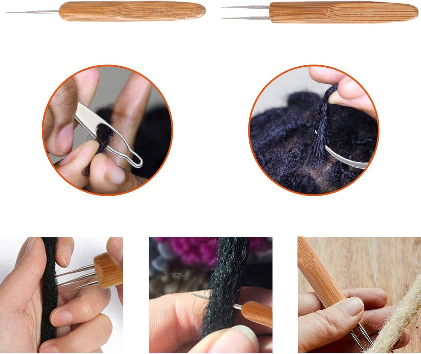 Dreadlock Crochet Hook Tool,Braid Hair Dreadlocks Needle Weaving Crochet for Braid Craft (0.75Mm)