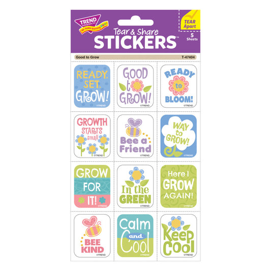 Good to Grow Tear & Share Stickers®, 60 Count