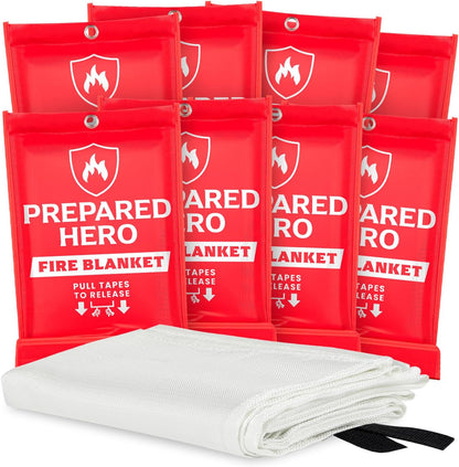Emergency Fire Blanket - 1 Pack - Fire Suppression Blanket for Kitchen, 40” X 40” Fire Blanket for Home, Fiberglass Fire Blanket