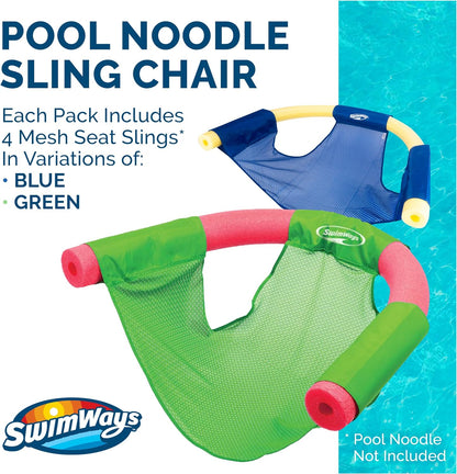 Mesh Floating Pool Chair Noodle Slings (4 Pack)
