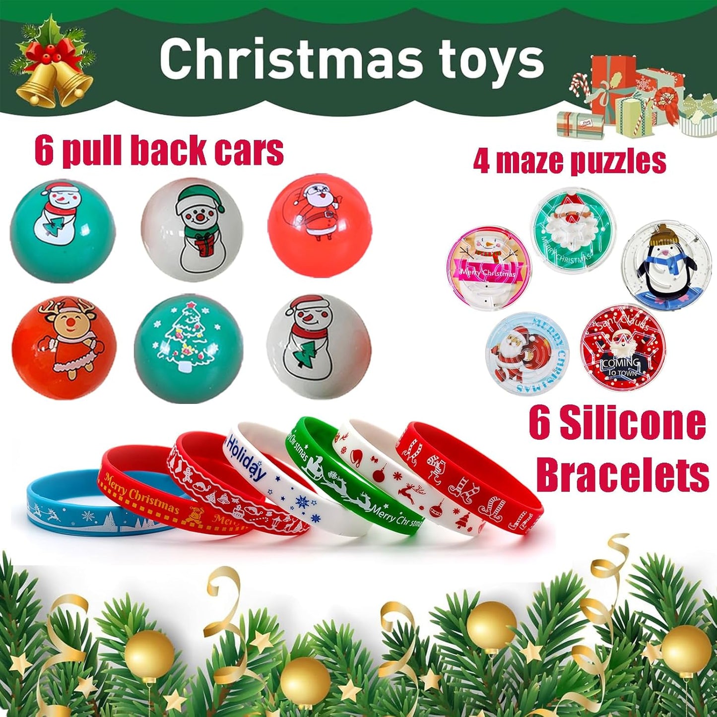 122 Pcs Christmas Party Favors for Kids, Pop It Fidget Toys, Treasure Box Toys, Classroom Prizes, Xmas Stocking Stuffers, Pinata Filler Goodie Bag Stuffers, Treasure Chest