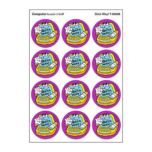 Data Way!/Computer scent Retro Scratch 'n Sniff Stinky Stickers®, 24 ct.