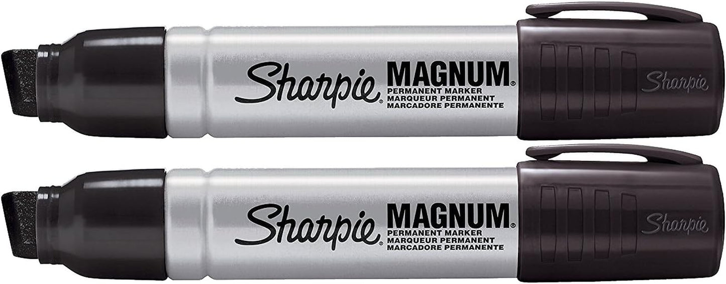 2 Pack 4411 Magnum Permanent Marker Black