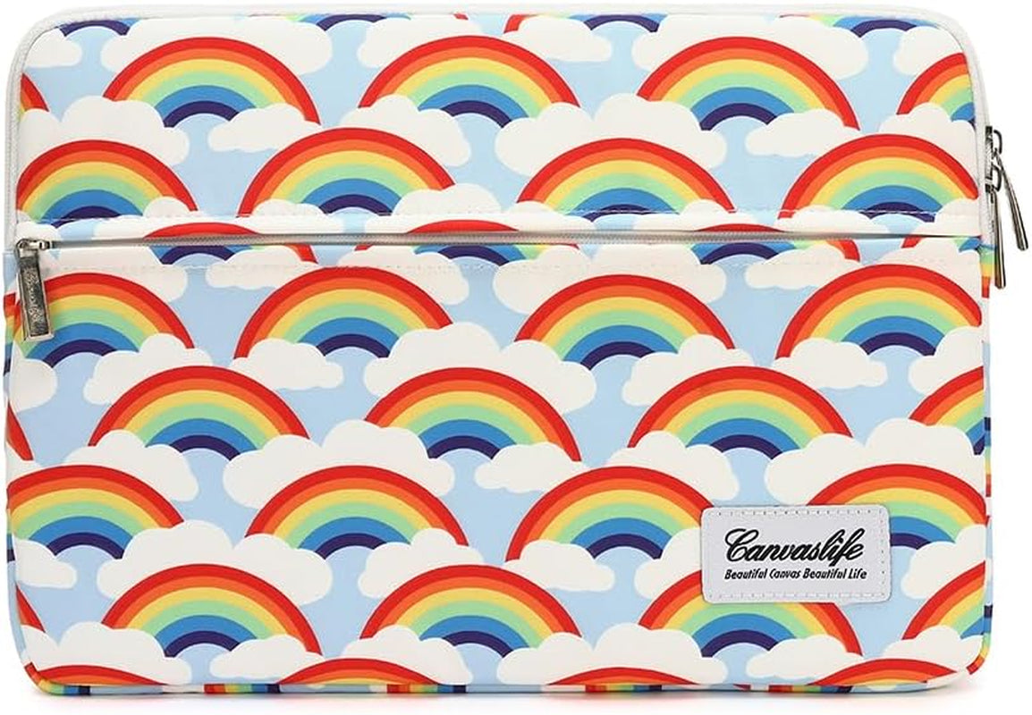 Waterproof Pattern 13-Inch Laptop Sleeve with Pocket 13-Inch 13.3-Inch Laptop 13-Sleeve (Rainbow)