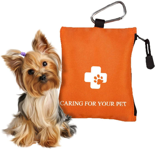 Animal First Aid Kit. Portable Pet Emergency Kit of 17 Pcs. Lightweight Dog