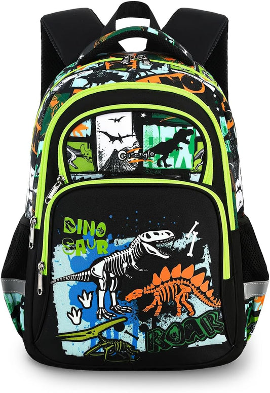 Backpack for Boys Girls School Bookbags,Kindergarten Elementary Middle School Lightweight Waterproof Multifunctional Large Capacity for Backpack (16 Inch Dinosaur Fun Prints)