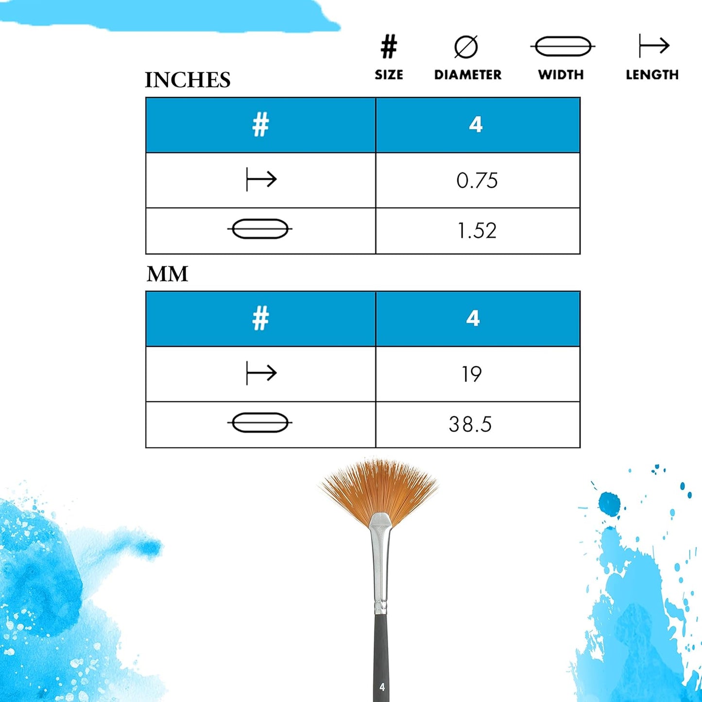 Aqua Elite Paintbrush, Size 4, Matte Black