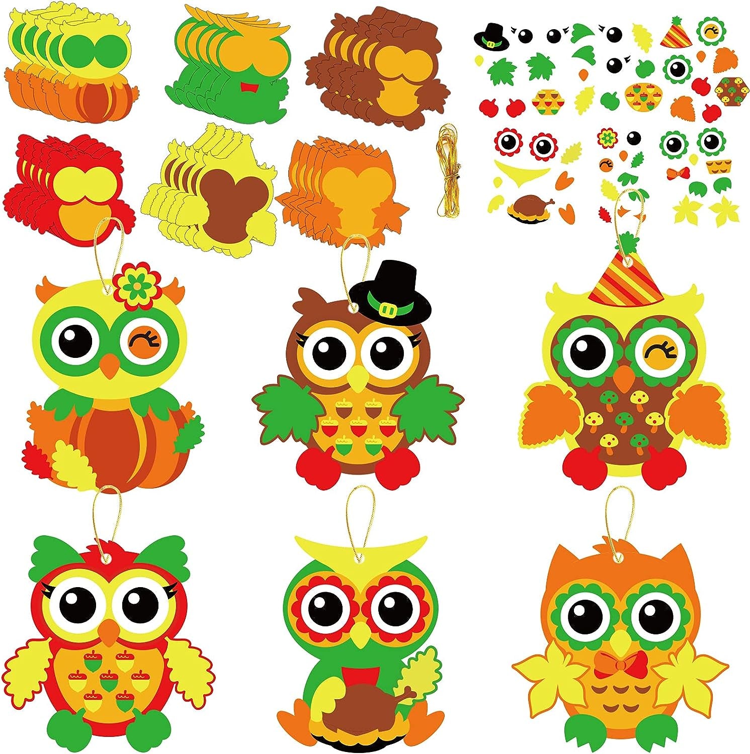 30 PCS First Day of School Craft Kits for Preschool Kids, Colorful Owl DIY Craft Back to School Crafts Bulk Owls Themed Bulletin Board Classroom Game Activities Party Favors