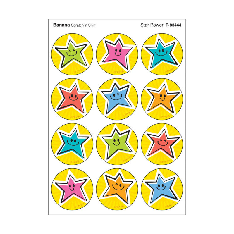Star Power, Banana scent Scratch 'n Sniff Stinky Stickers®, Pack of 48