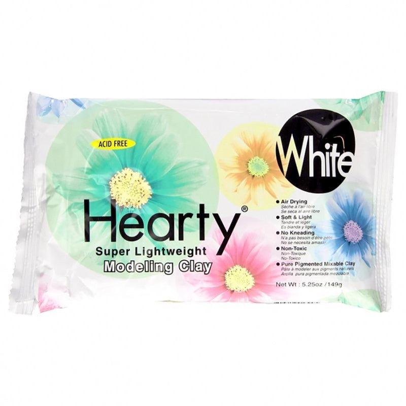 Hearty® Super Lightweight Modeling Clay, White, 5.25 oz