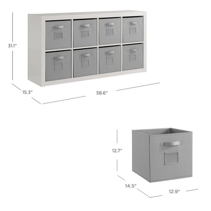 O'Nin Room Divider with 8 Storage Bins