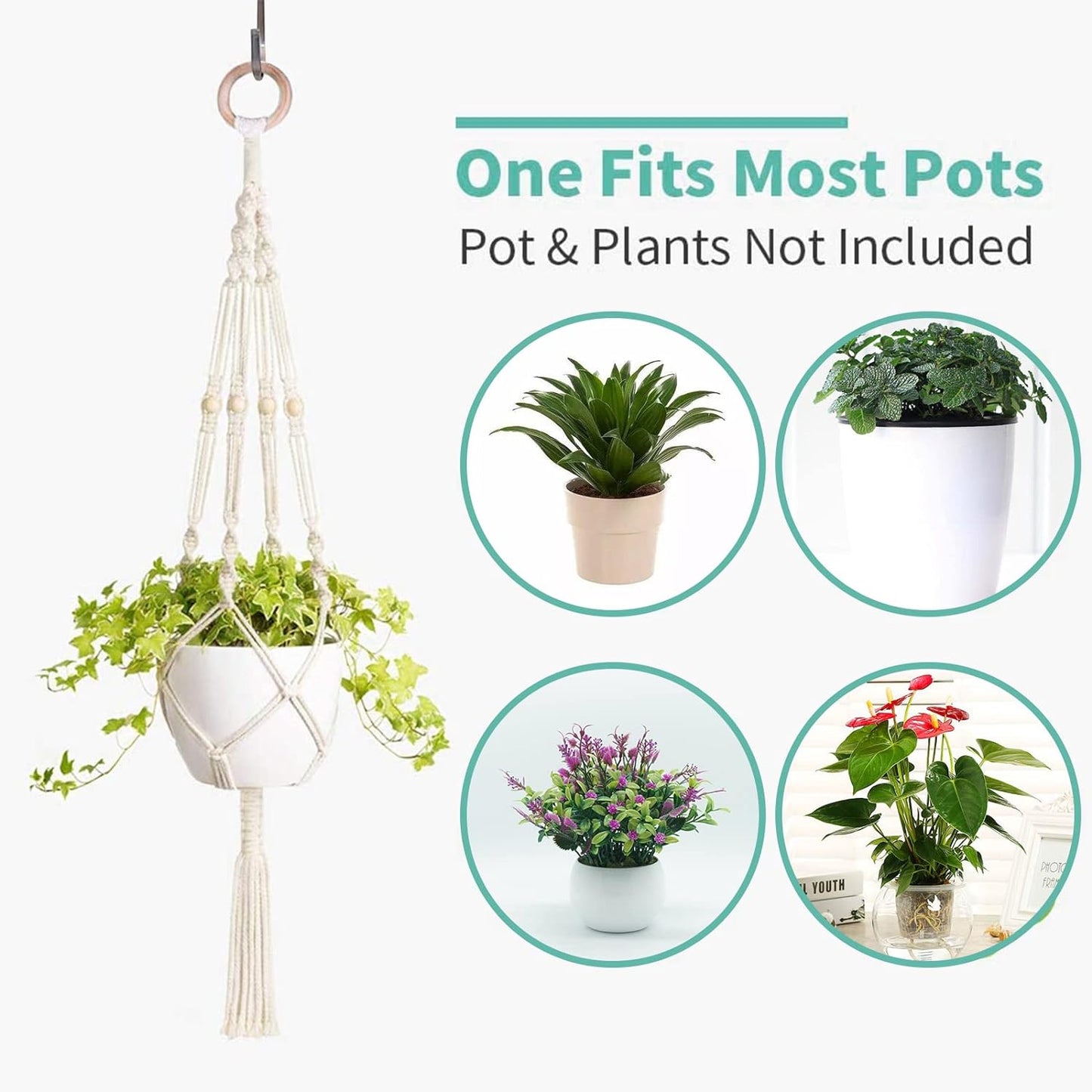 Macrame Cord Kit Macrame Kits with 50Pcs Macrame Supplies 109 Yards 3Mm Cotton Macrame Plant Hangers Kits with Easy to Follow Instructions for Adult Beginners