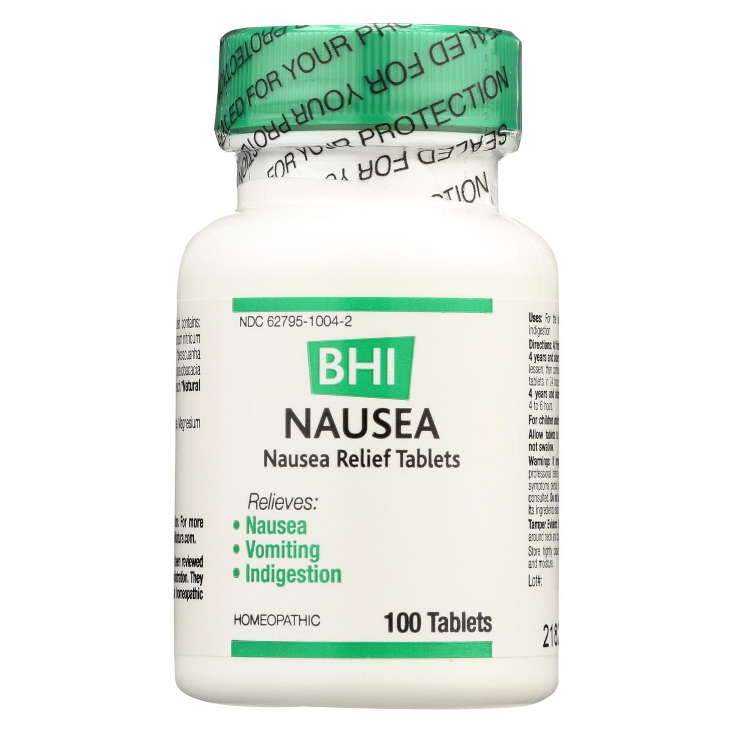 Bhi - Nausea Relief - 100 Tablets - Loomini