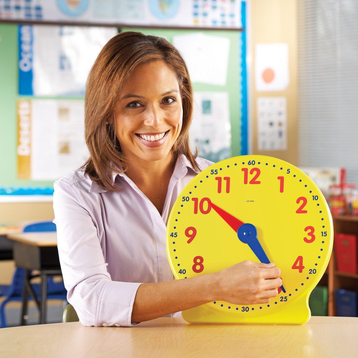 Big Time™ Learning Clock®, 12-Hour Demonstration Clock - Loomini